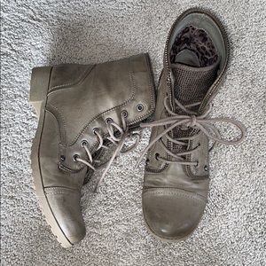 Grey Guess Combat Boots